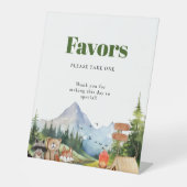 De Table Signe Rustique Baby shower animal bois Faveurs (Recto)