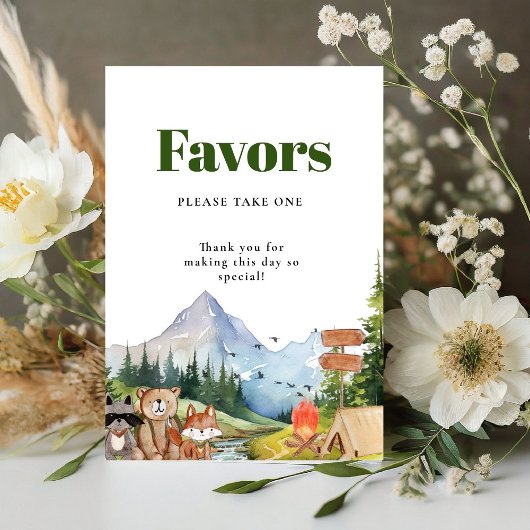 De Table Signe Rustique Baby shower animal bois Faveurs