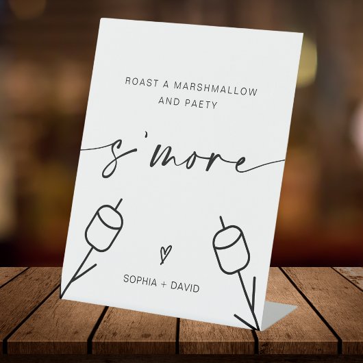 De Table Signe S'more Mariage Roast A Marshmallow et Parti
