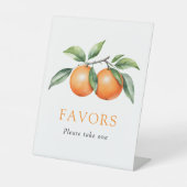 De Table Signe Twins Orange Baby shower Faveurs (Recto)