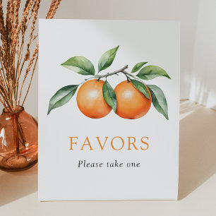 De Table Signe Twins Orange Baby shower Faveurs