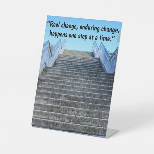 De Table Signe 'Un pas à la fois' (Recto)