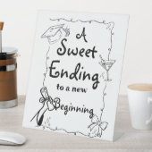 De Table Style Doodles Main Drawn Graduation favorise signe (In SItu)