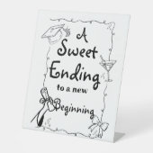 De Table Style Doodles Main Drawn Graduation favorise signe (Recto)