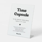 De Table Stylish rétro Time capsule 1er Anniversaire signe (Recto)