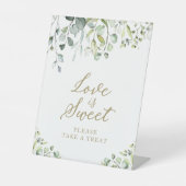 De Table Sympathique vert Eucalyptus L'amour est doux signe (Recto)