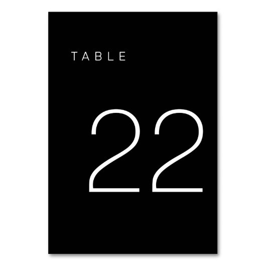 De Table Tableau minimaliste moderne noir et blanc Numéro 2 (Dos)