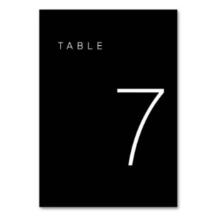 De Table Tableau minimaliste moderne noir et blanc Numéro 7