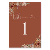 De Table Terracotta Minuscule Mariage Fleur sauvage Numéro  (Par défaut)