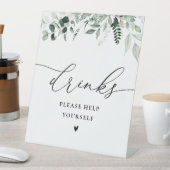 De Table verdure élégante aquarelle signe boissons florales (In SItu)