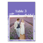 De Table Violet Floral Couple photo avec le numéro (Par défaut)