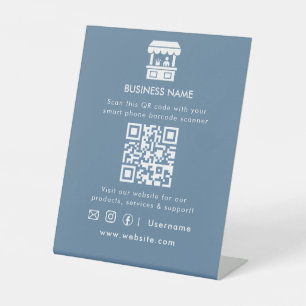 De Table Visitez notre site Web QR Code Signe