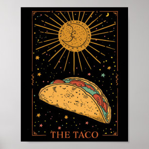 De Taco Cinco De Mayo Taco Tarotkaart Grappige Man Poster
