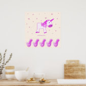 De Tail op het Unicorn Party Game Poster (Keuken)
