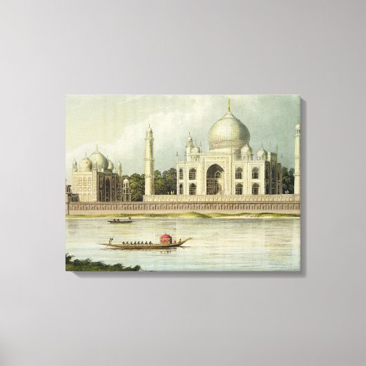 De Taj Mahal, Tomb van de keizer Shah Jehan en Canvas Afdruk (Voorkant)
