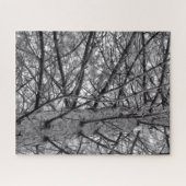 De Tak van de Boom van de pine in Zwart en Wit Legpuzzel (Horizontaal)
