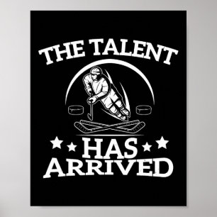 De talenten zijn gearriveerd Funny IJshockey Spele Poster