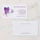 De tand Paars van het Logo van de Tand van de Afsprakenkaartje (Voorkant / Achterkant)