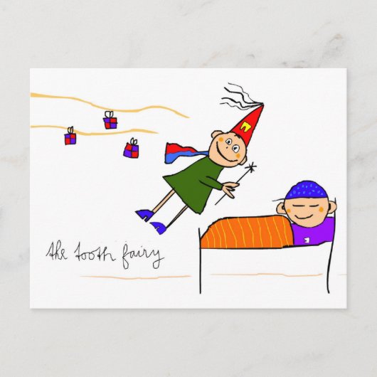 'De tandenfee' Briefkaart (Voorkant)