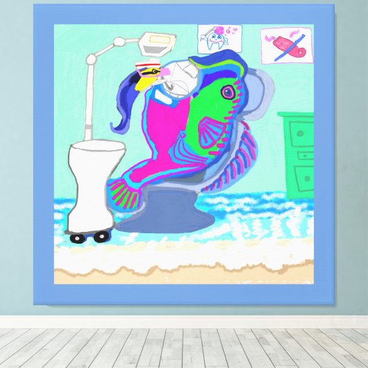 De Tandheelkundige 🦷 Hygiënist Canvas Afdruk (Insitu (Houten vloer))