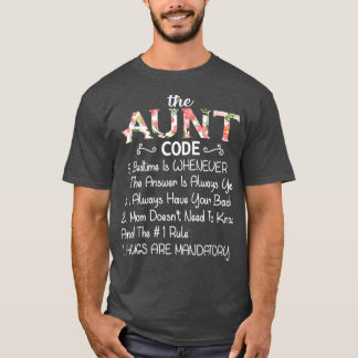 De tante Code grappige tante minnaar T-shirt