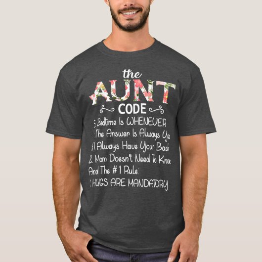 De tante Code grappige tante minnaar T-shirt (Voorkant)