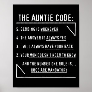 De tante code kerstcadeau van nichtje Nephe Poster