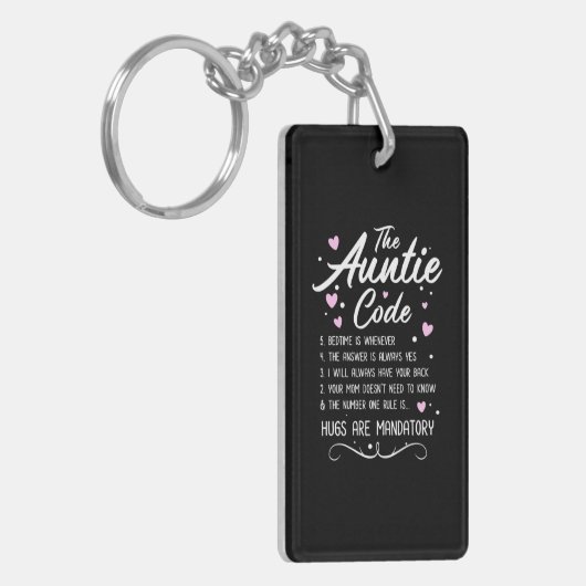 De tante Code Sleutelhanger (Voorkant Links)