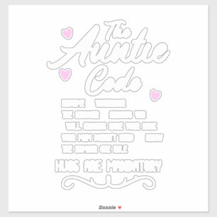 De tante Code Sticker