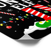 De tante Elf Grappige Xmas Elf Bijpassende Familie Poster (Hoek)