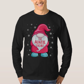 De tante Gnome  Gnome Elf Kerstmis Tante Matching T-shirt
