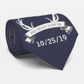 "De tante is over" Aangepaste kleuren Rustic Wedde Stropdas (Opgerold)