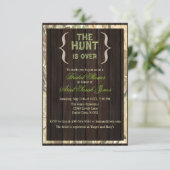 De tante is over de camo-bridal-show kaart (Staand voorkant)