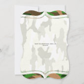 "De tante is over" Rustic Camo Couple's Shower Kaart (Achterkant)