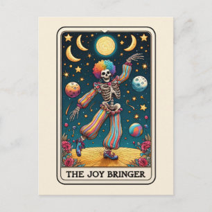 De Tarot Kunst Regenboog Clown Skelet Brenger van  Briefkaart