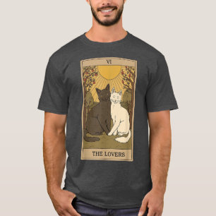 De Tarotkaart van de Lovers, Magisch, occult, Kat T-shirt