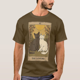 De Tarotkaart van de Lovers, Magisch, occult, Kat T-shirt