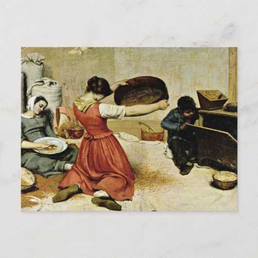 De tarwe ziften, fijne kunst, briefkaart (Voorkant)