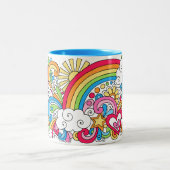 ♥ de tasse d'arc-en-ciel d'amour et de bonheur de (Centre)