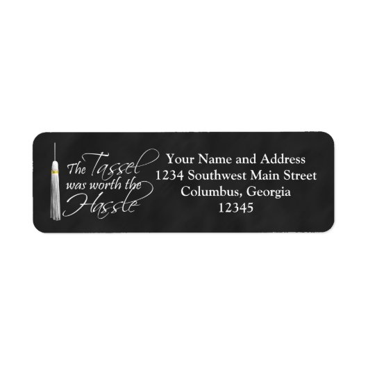 De Tassel was de Hassle waard Etiket (Voorkant)