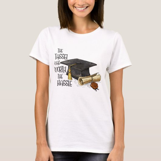 De Tassel was de Hassle waard T-shirt (Voorkant)