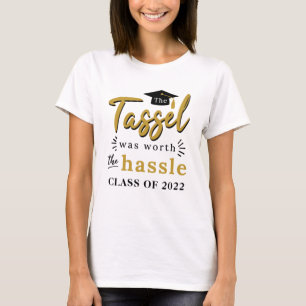 De Tassel was de klasse Hassle van 2022 Afstudeerd T-shirt