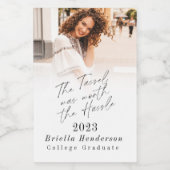 De Tassel was het Afstuderen van Hassle Mini waard Wijn Etiket (Enkel label)