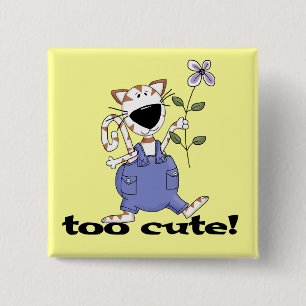 De te Leuke T-shirts en de Giften van de Kat van h Vierkante Button 5,1 Cm