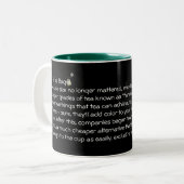 De Tea Bag Tweekleurige Koffiemok (Voorkant links)
