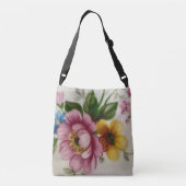 De Tea Cup Bloemen Boeket Crossbody Tas (Achterkant)