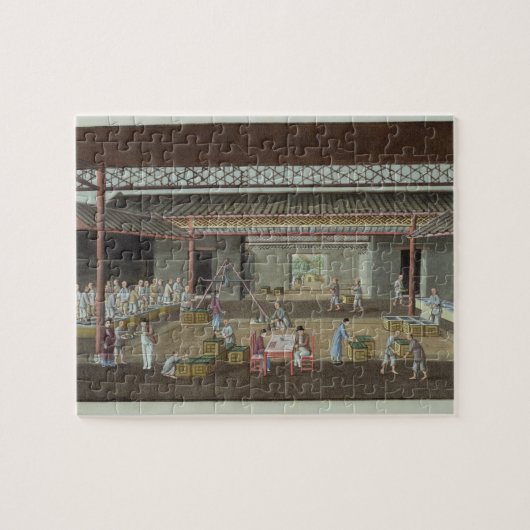 De Tea Depot (gouache op zijde) Legpuzzel (Horizontaal)