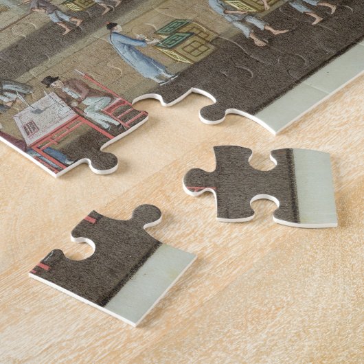 De Tea Depot (gouache op zijde) Legpuzzel (Zijkant)