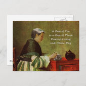 De Tea Drinker 1735 Briefkaart (Voorkant / Achterkant)