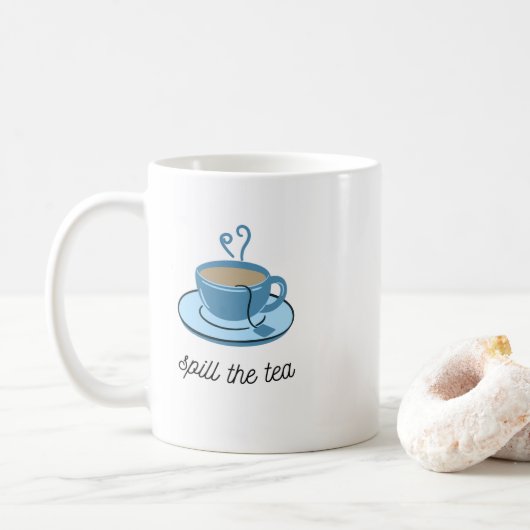 De Tea-Mok morsen Koffiemok (Met donut)